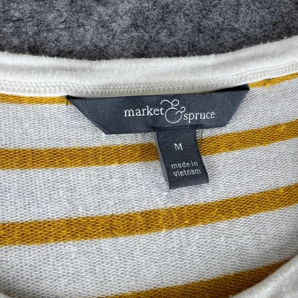 Market‎ & Spruce Stitch Fix Yellow White Stripe Long Sleeve Size M - Picture 4 of 6